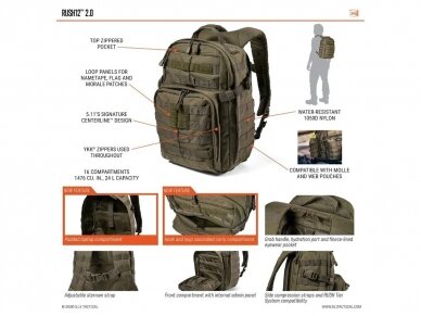 5.11 TACTICAL RUSH12 2.0 BACKPACK MC 8