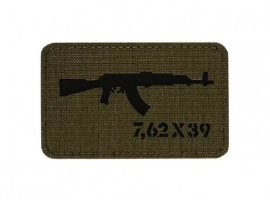 AKM 7,62 X 39 LASER CUT PATCH - RANGER GREEN