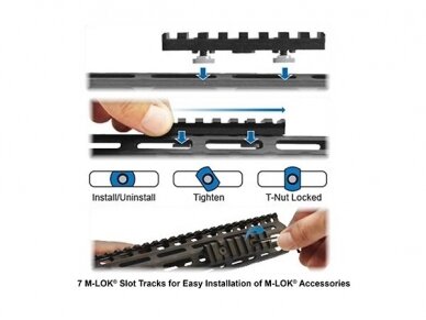 UTG APSODAS PRO AR15 SUPER SLIM M-LOK® 15″ DROP-IN CAR. LENGTH RAIL 5