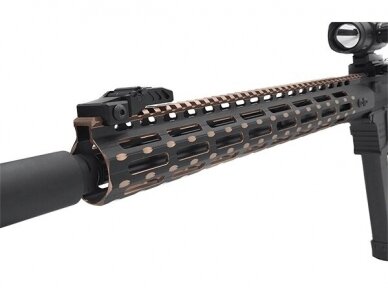 UTG HANDGUARD PRO M-LOK® AR15 15″ SUPER SLIM RAIL, BLACK/BRONZE 2-TONE 2