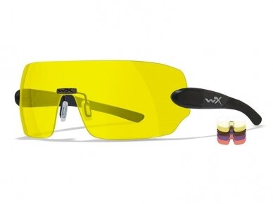 PROTECTIVE EYEWEAR WILEY-X DETECTION CLEAR/YELLOW/ORANGE/ PURPLE/COPPER - MATTE BLACK