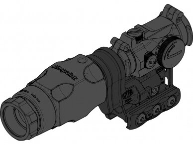 LAIKIKLIS SPUHR AIMPOINT T-2 + AIMPOINT PRIARTINTOJO LAIKIKLIS H57mm 3