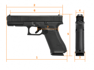 GLOCK 17 PISTOLETAS GEN5 MOS/FS 9×19 2