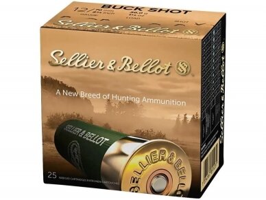 SELLIER&BELLOT ŠOVINYS 12/70/BUCK SHOT/6,09mm 36,0