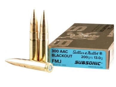 SELLIER&BELLOT AMMO 300AAC FMJ Subsonic 200gr. 13g