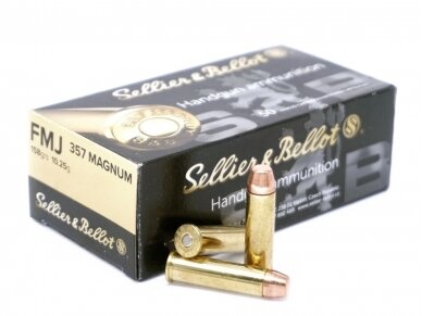 SELLIER&BELLOT ŠOVINYS 357 MAGNUM FMJ 158gr. 10,25g