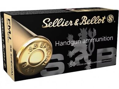 SELLIER&BELLOT ŠOVINYS 38SPL FMJ 158gr. 10,25g