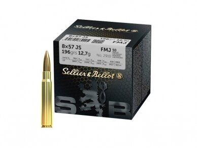 SELLIER BELLOT ŠOVINYS 8x57 JS FMJ 196gr. 12,7g