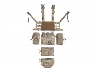 WARRIOR ASSAULT SYSTEMS MODULAR CHEST RIG WITH FOUR POUCHES 3